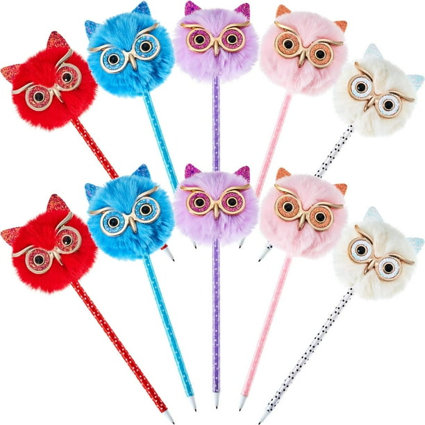 Pack of 10 Colourful Cute Owl Design Ready to Write with Envelopes